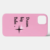 Étui iPhone 13 esthétique rose – Rêve Grand Bébé Q (Verso (horizontal))