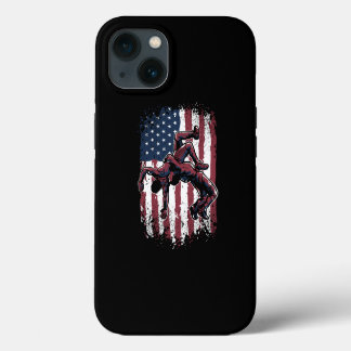 Etui iPhone 13 États-Unis lutte drapeau américain Westler lutte