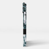 Etui iPhone 13 Étincelles d'argent Frozen Bulles de glace Monogra (Côté gauche)