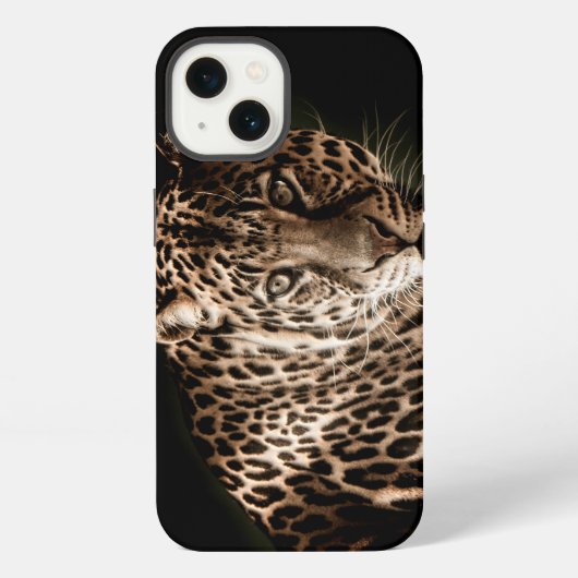 Etui iPhone 13 Étiquette léopard tacheté (Verso)