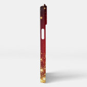 Etui iPhone 13 Étoiles scintillantes dorées (Côté droit)