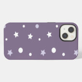 Etui iPhone 13 Étoiles violettes (Verso Horizontal)