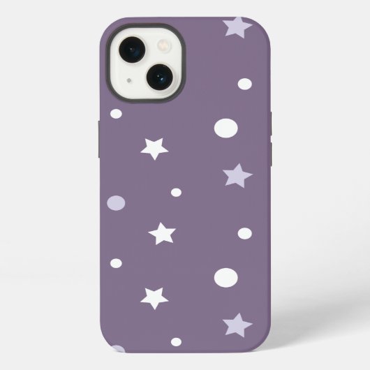 Etui iPhone 13 Étoiles violettes (Verso)