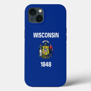 Etui iPhone 13 Étui Apple patriotique Case-Mate, drapeau du Wisco