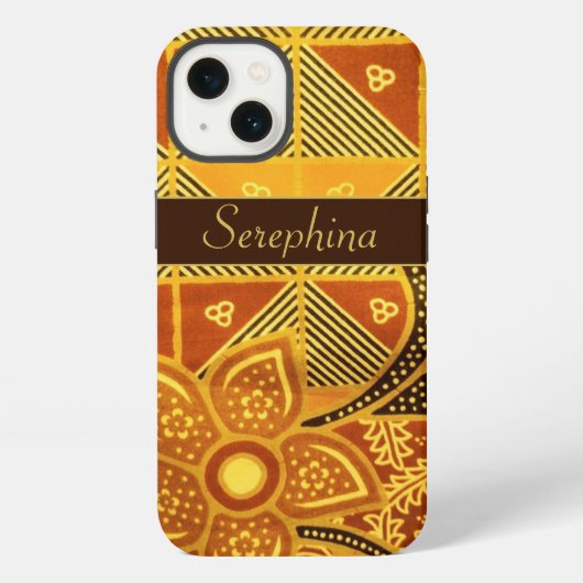 Etui iPhone 13 Étui Case-Mate à motif de fleurs jaunes Bohème Chi (Verso)