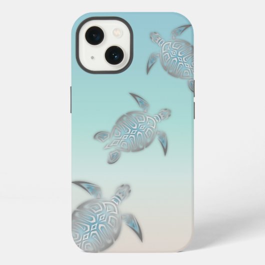 Etui iPhone 13 Étui de style plage Case-Mate Tortues Argentées (Verso)
