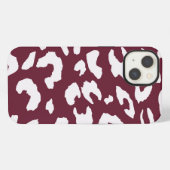 ETUI iPhone 13 ÉTUI DE TÉLÉPHONE À IMPRESSION DE GUÉPARD BLANC - (Verso Horizontal)