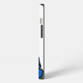 Etui iPhone 13 Étui de téléphone papillon bleu 3D (Côté gauche)