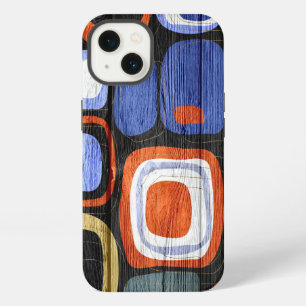 Etui iPhone 13 Étui en bois aspect pastel abstrait moderne pour i