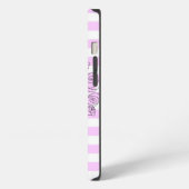 Etui iPhone 13 Étui iPad vertical monogramme rayé lilas rose (Côté gauche)