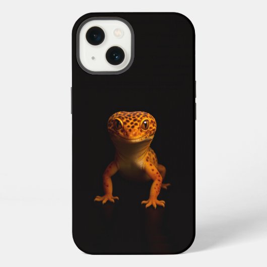 Etui iPhone 13 Étui iPhone 13 Black 4 Luxe, Gecko léopard (Verso)
