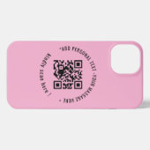 Etui iPhone 13 Étui iPhone avec scan de code QR personnalisé (Verso Horizontal)
