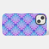 Etui iPhone 13 Étui iPhone bleu violet bohème (Verso Horizontal)
