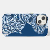 Etui iPhone 13 Étui iPhone Blue Waves (Verso Horizontal)