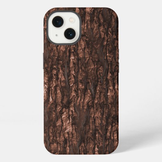 Etui iPhone 13 Étui iPhone camouflage écorce marron (Verso)