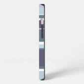 Etui iPhone 13 Étui iPhone Case-Mate à rayures bleu-gris (Côté gauche)