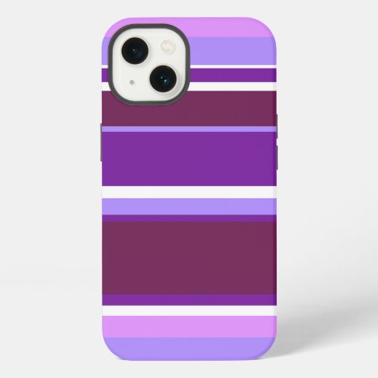 Etui iPhone 13 Étui iPhone Case-Mate à rayures dégradées de viole (Verso)