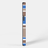 Etui iPhone 13 Étui iPhone Case-Mate à rayures marron et bleues (Côté droit)