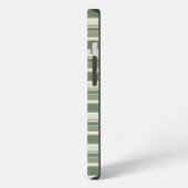 Etui iPhone 13 Étui iPhone Case-Mate à rayures vert olive (Côté gauche)