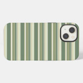 Etui iPhone 13 Étui iPhone Case-Mate à rayures vert olive (Verso Horizontal)