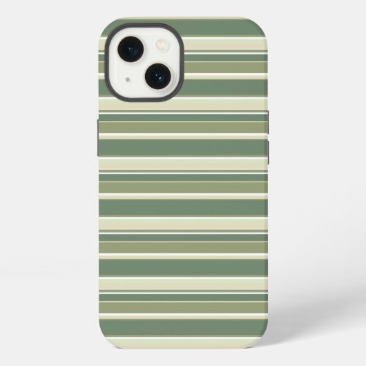 Etui iPhone 13 Étui iPhone Case-Mate à rayures vert olive (Verso)
