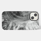 Etui iPhone 13 Étui iPhone Case-Mate à texture de bois noir et bl (Verso Horizontal)