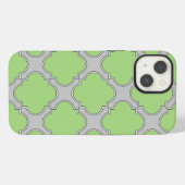 Etui iPhone 13 Étui iPhone Case-Mate Green Quatrefoil (Verso Horizontal)