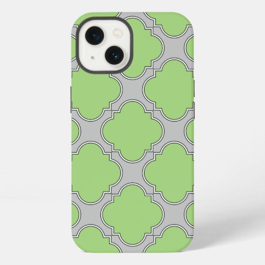 Etui iPhone 13 Étui iPhone Case-Mate Green Quatrefoil (Verso)