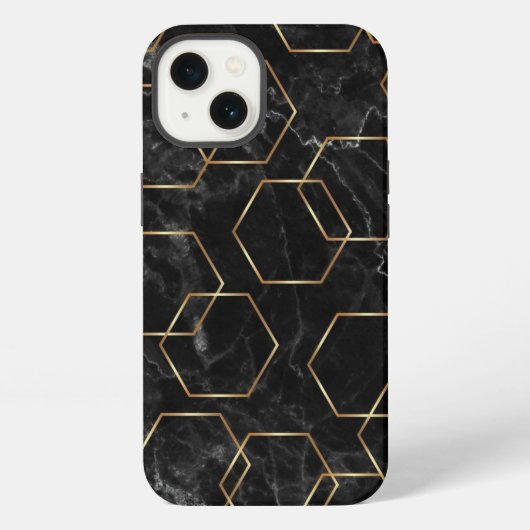 Etui iPhone 13 Étui iPhone Case-Mate noir et or (Verso)