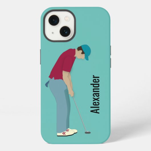 Etui iPhone 13 Étui iPhone Case-Mate sur le thème de golf bleu cl (Verso)