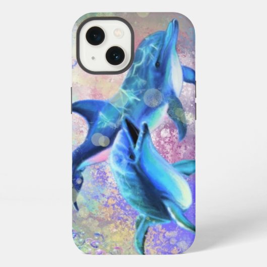 Etui iPhone 13 Étui iPhone Couple Dauphin (Verso)