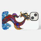 Etui iPhone 13 Étui iPhone de poisson dragon plongeur (Verso Horizontal)