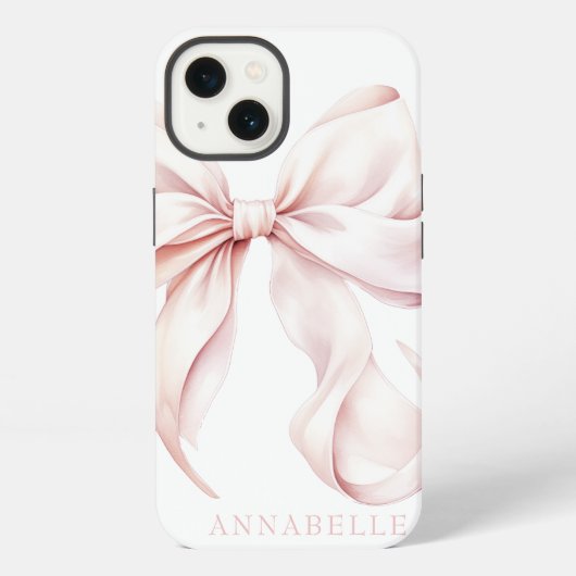 Etui iPhone 13 Étui iPhone / iPad à nœud rose clair (Verso)