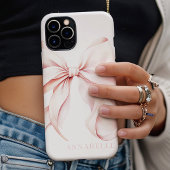 Etui iPhone 13 Étui iPhone / iPad à nœud rose clair