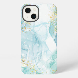 Etui iPhone 13 Étui iPhone / iPad aquarelle pailleté bleu sarcell