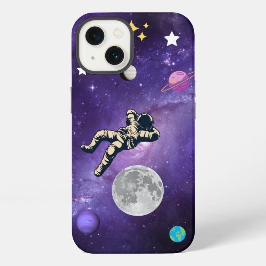 Etui iPhone 13 Étui iPhone / iPad lune et étoiles de l'espace (Verso)