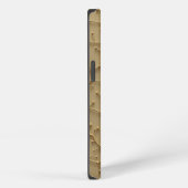 Etui iPhone 13 Étui iPhone Moderne à Texture Khaki Craquelée (Côté droit)