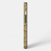 Etui iPhone 13 Étui iPhone Moderne à Texture Khaki Craquelée (Côté gauche)