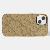 Etui iPhone 13 Étui iPhone Moderne à Texture Khaki Craquelée (Verso Horizontal)