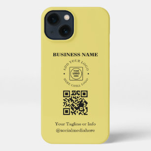 Etui iPhone 13 Étui iPhone promo entreprise code QR logo or