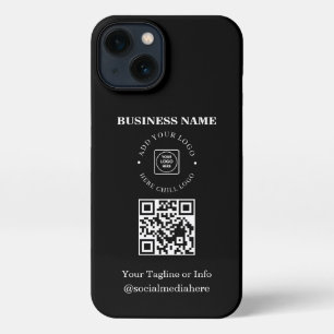 Etui iPhone 13 Étui iphone QR Code Promo Logo d'entreprise simple
