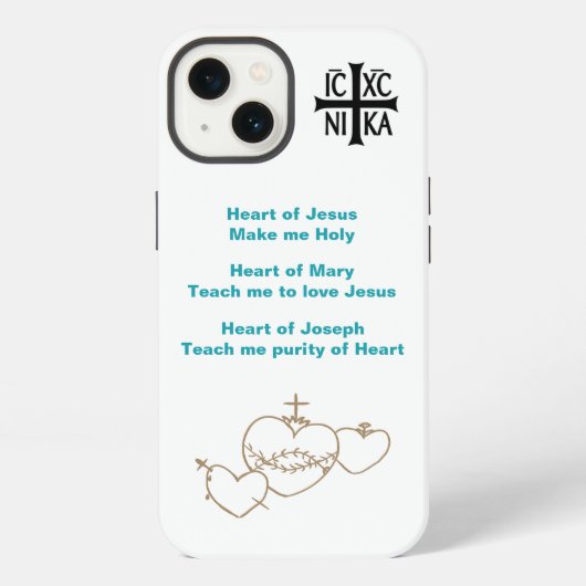 Etui iPhone 13 Étui iPhone Rosaire de Coeurs (Verso)