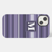 Etui iPhone 13 Étui Monogram violet heather rayé Case-Mate pour i (Verso Horizontal)