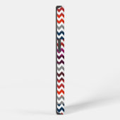 Etui iPhone 13 Étui Monogramme Zigzag Chevron Gris Blanc Case-Mat (Côté droit)