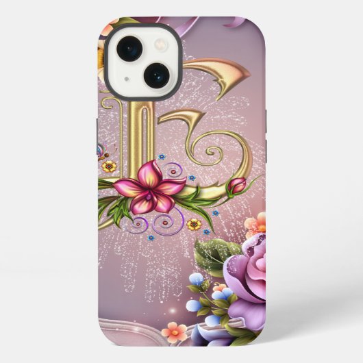 Etui iPhone 13 Étui pour iPad Air Monogram E (Verso)