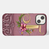 Etui iPhone 13 Étui pour iPad Air Monogram J (Verso Horizontal)