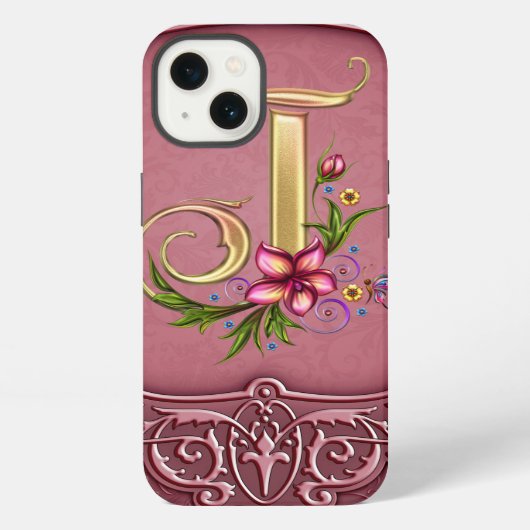 Etui iPhone 13 Étui pour iPad Air Monogram J (Verso)