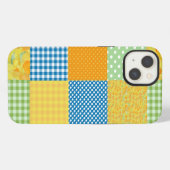 Etui iPhone 13 Étui pour iPad Mini Daffodils, Faux-Patchwork Camp (Verso Horizontal)