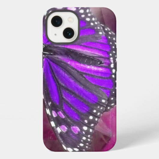 Etui iPhone 13 Étui pour iPad Papillon Monarque Violet Améthyste (Verso)