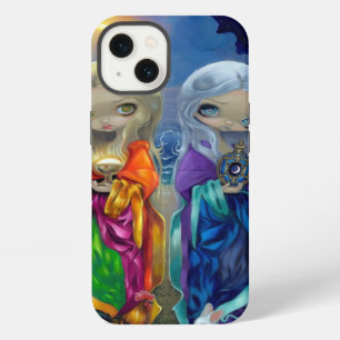 Etui iPhone 13 Étui pour iPhone 6 "Enfant Soleil et Enfant Lune"